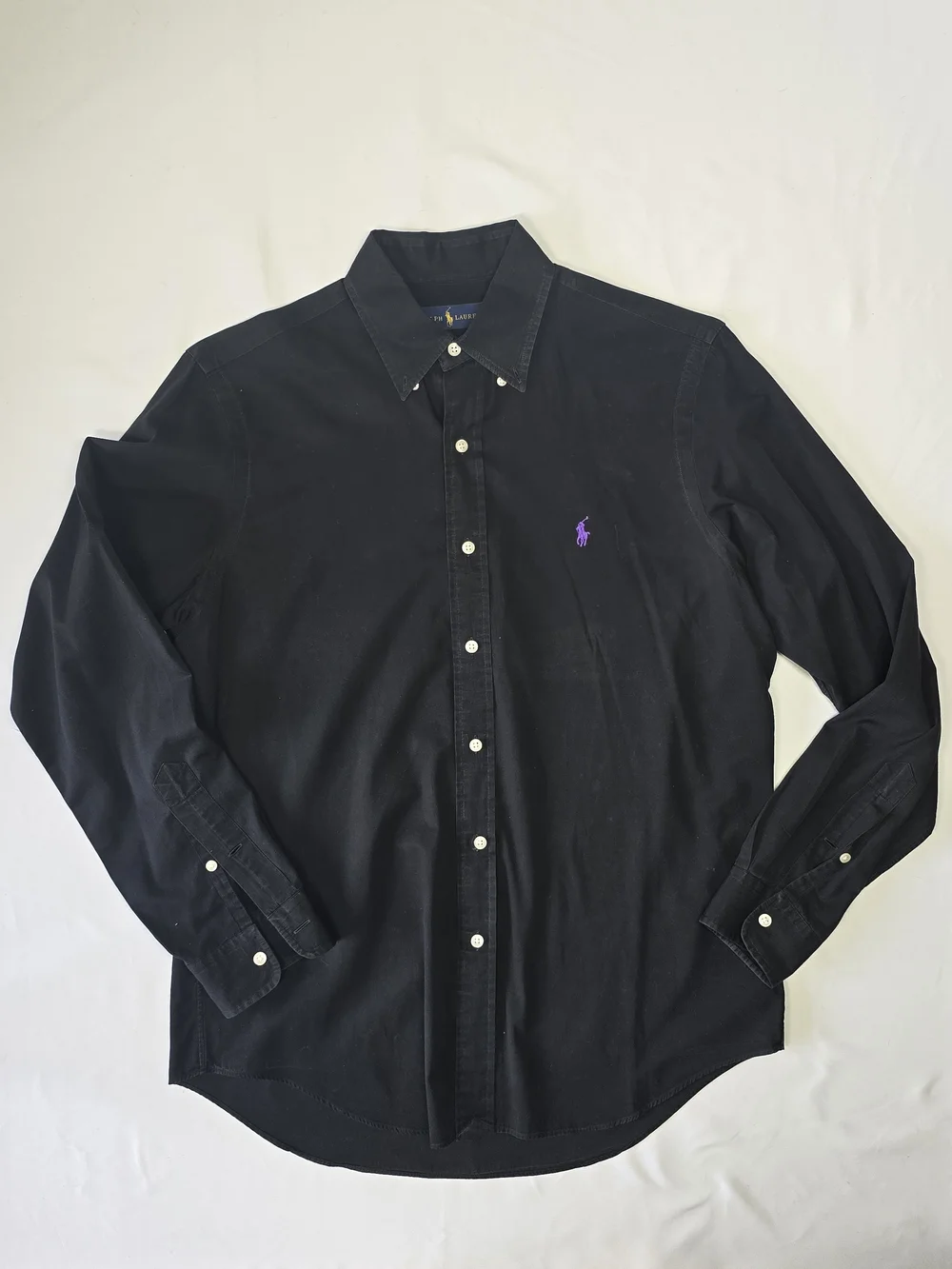 Ralph Lauren Men's Black Long Sleeve Button Down Shirt Size M